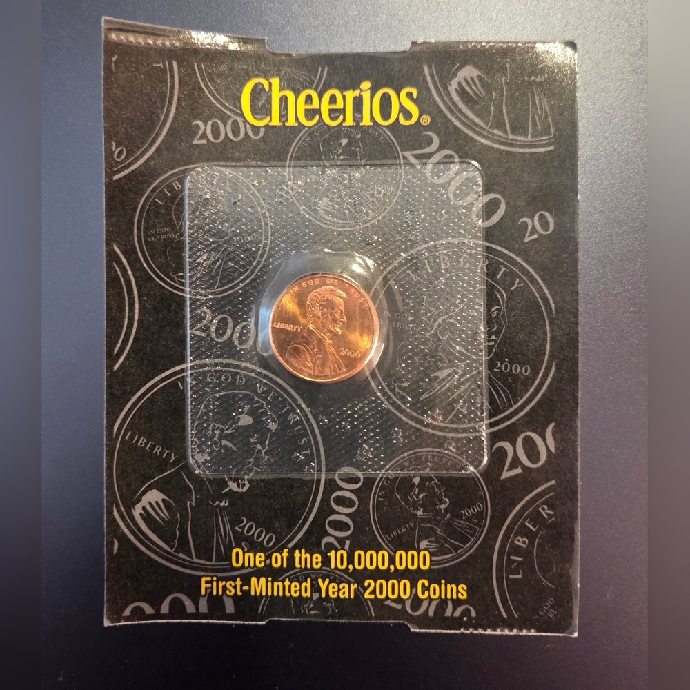 Cheerios 2000 Lincoln Penny in Original Packaging - Uncirculated